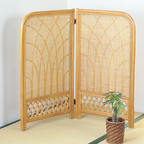 楽天市場】衝立 3連 ラタン パーテーション 籐家具 高さ150cm （ 送料