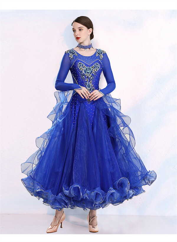 楽天市場】送料無料 社交ダンス ドレス ワンピース モダンドレス