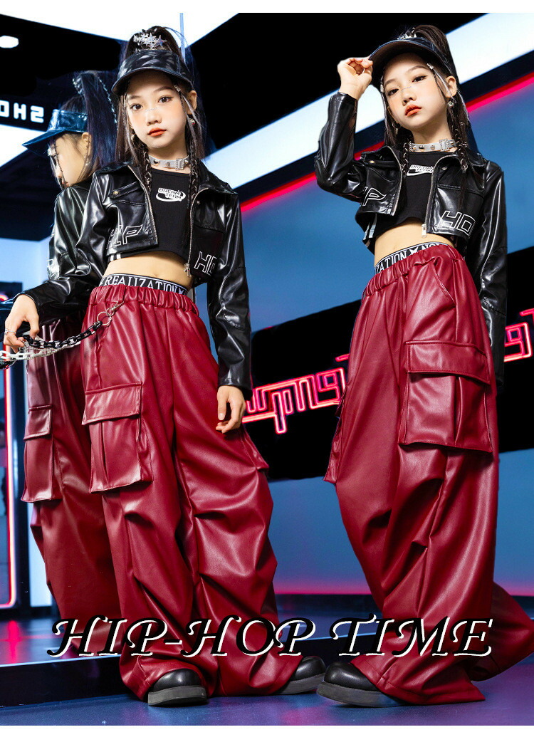 楽天市場】革 キッズダンス ダンス衣装 ヒップホップ 女の子 フェイク