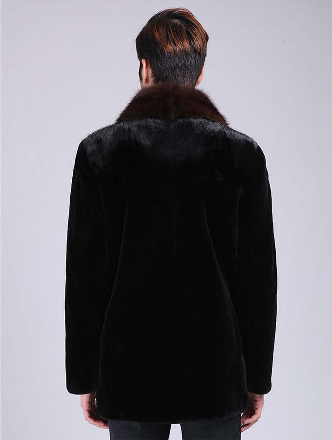 楽天市場】毛皮コート ファーコート メンズ ロッグコート ミンク