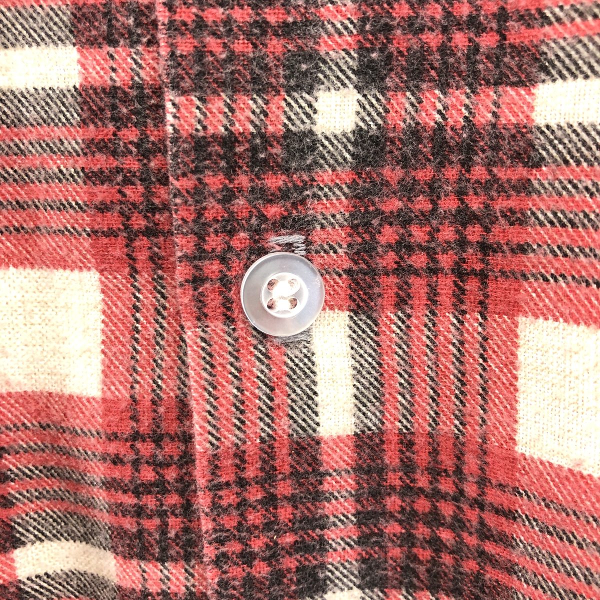 古着 70年代 Prest-Rite 長袖 ライトネルチェックシャツ メンズL相当