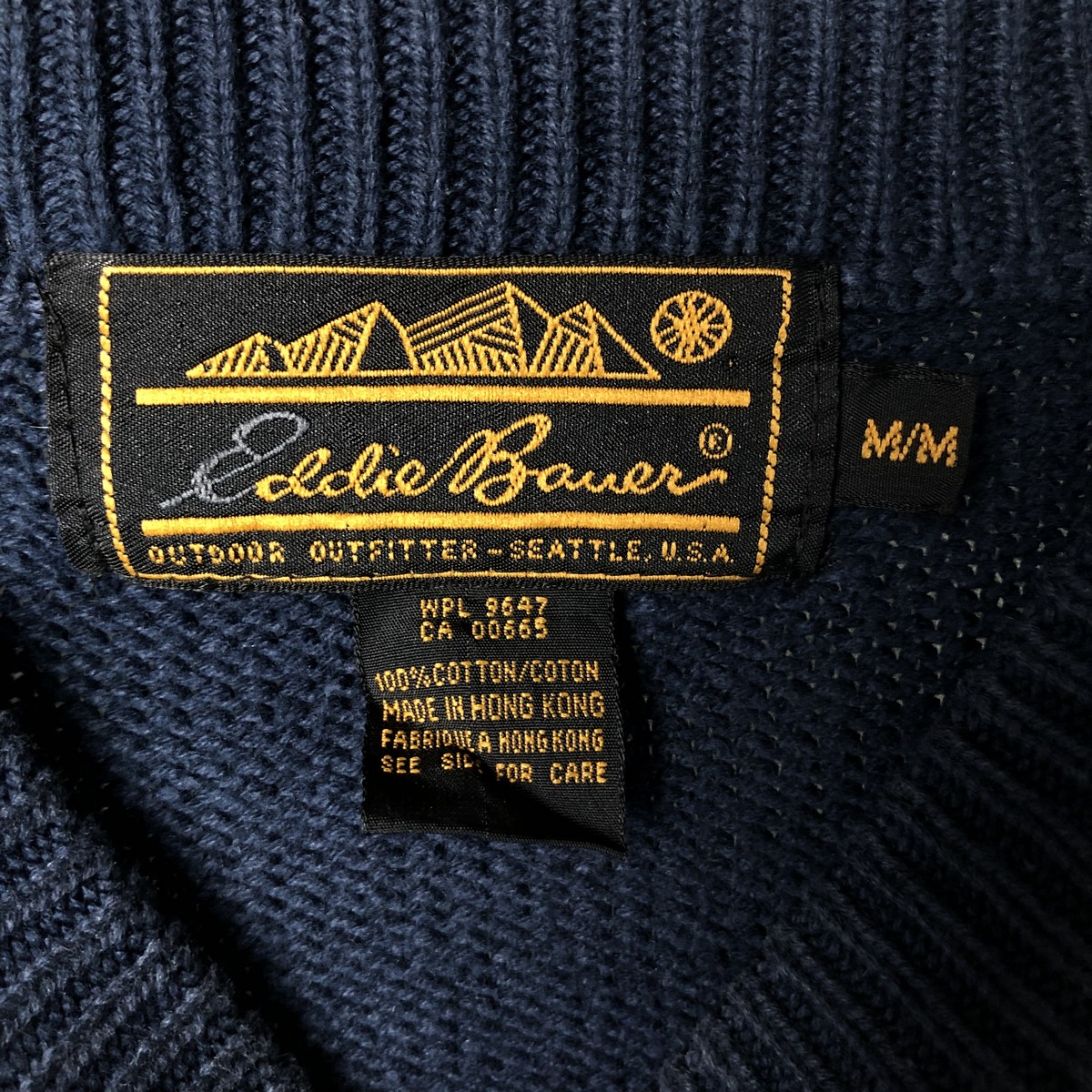 古着 80～90年代 エディーバウアー Eddie Bauer 黒タグ コットンニット