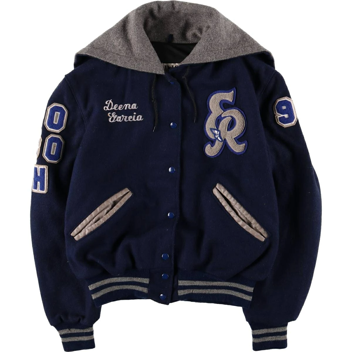 古着 80年代 デロング DeLONG フード付き セーラーカラー ウール