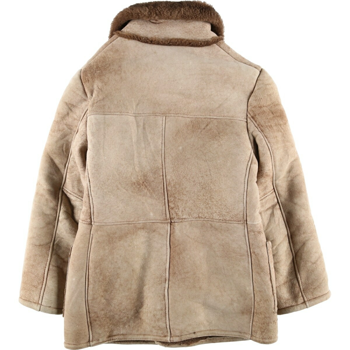 古着 Lawrence シープスキン ムートンランチコート USA製 メンズM相当