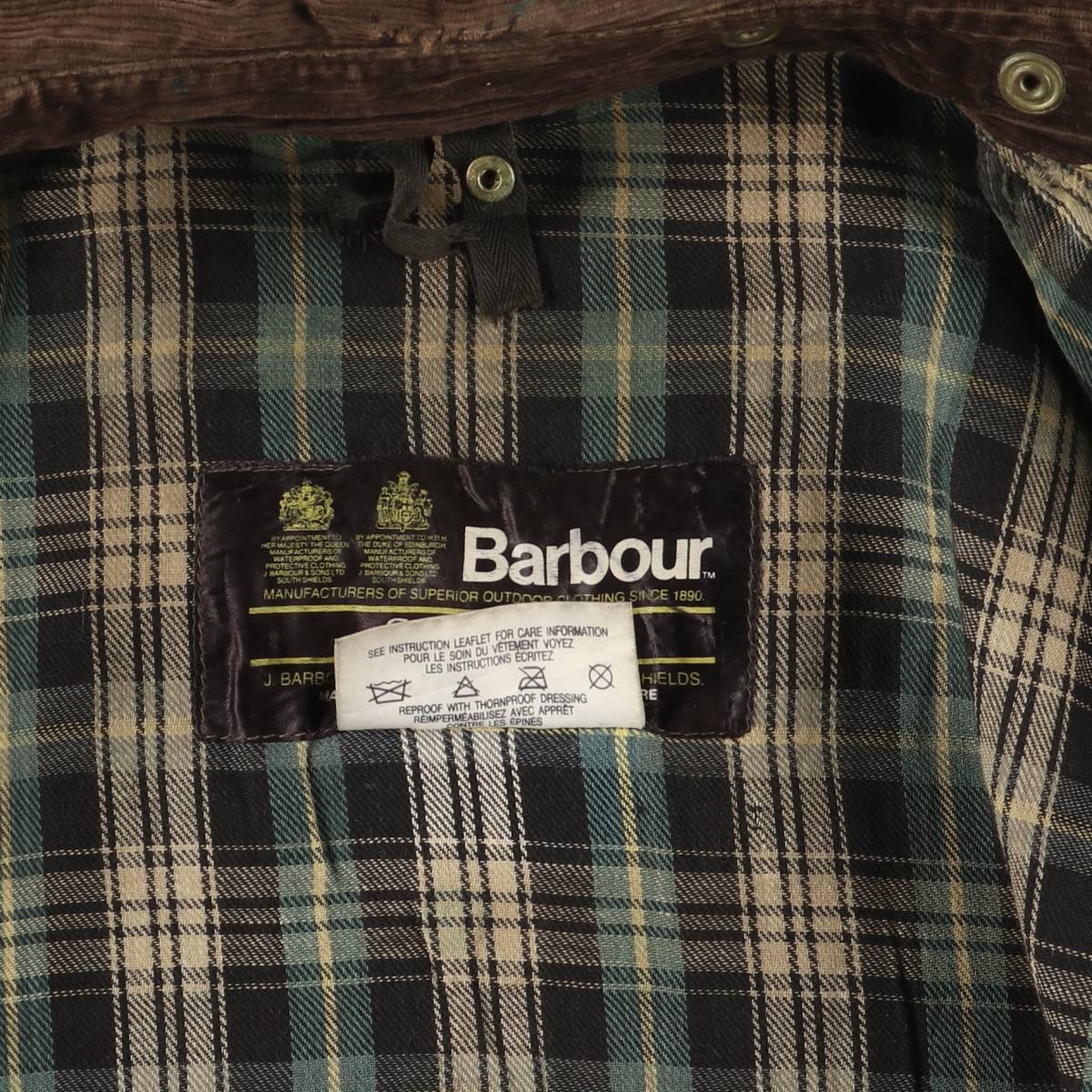古着 80年代 バブアー Barbour GAMEFAIR ゲームフェアー 2ワラント