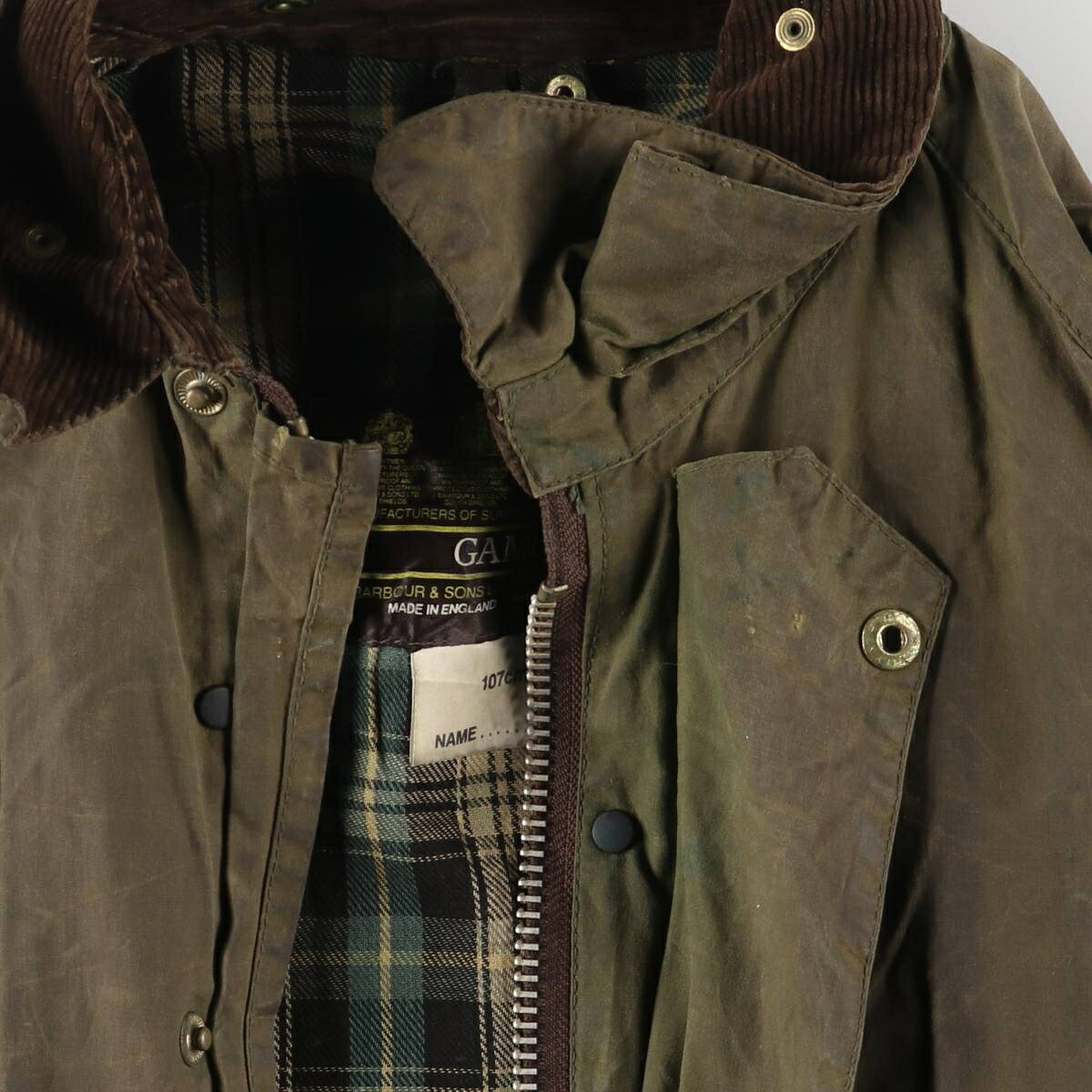 古着 80年代 バブアー Barbour GAMEFAIR ゲームフェアー 2ワラント