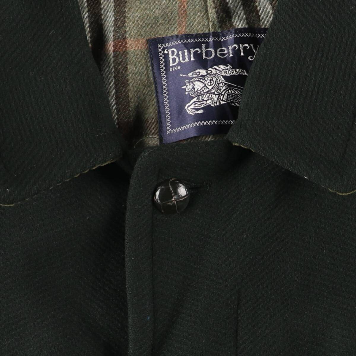 古着 バーバリー Burberrys カシミア混 ウールハーフコート メンズL