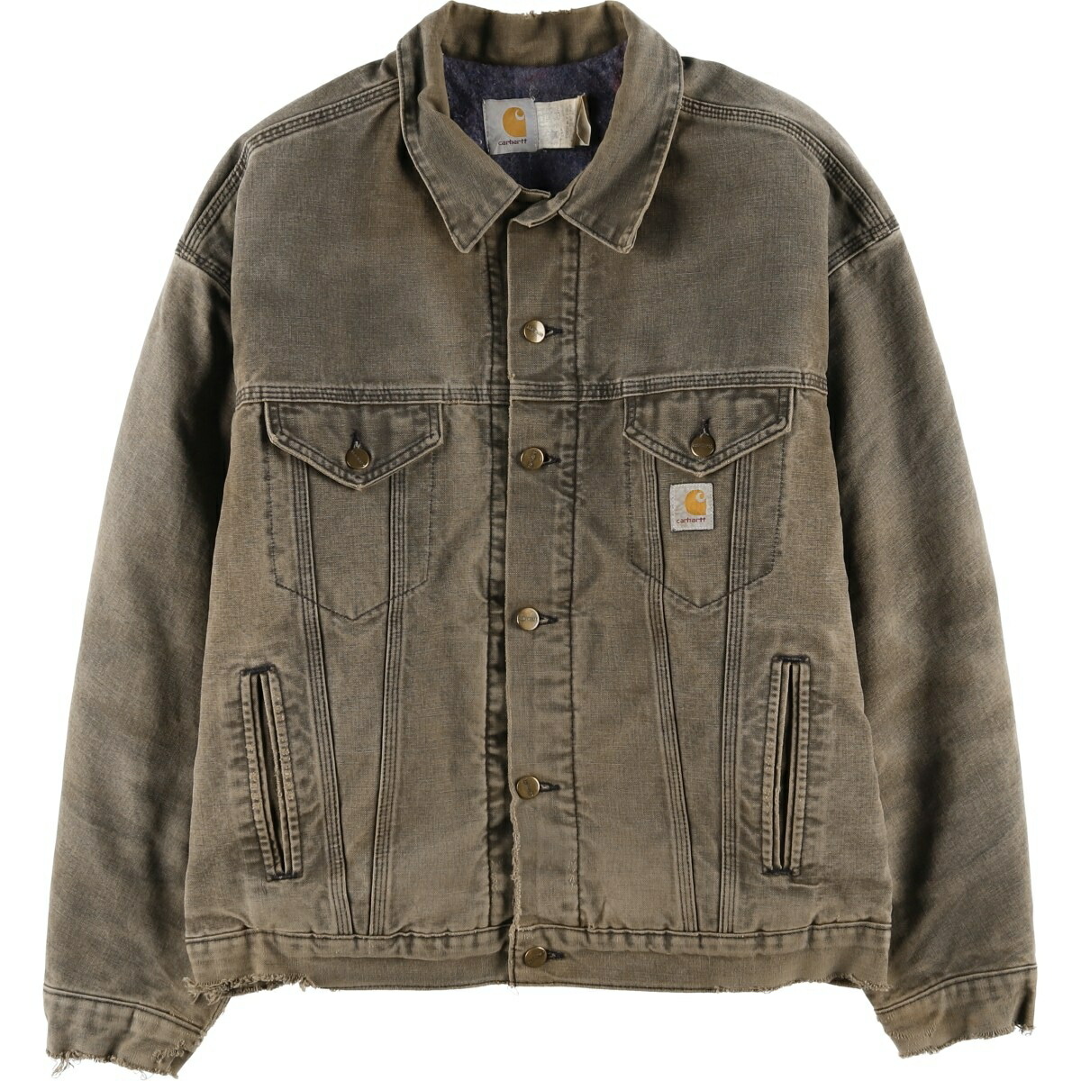 古着 90年代 カーハート Carhartt トラッカージャケット ダックワーク