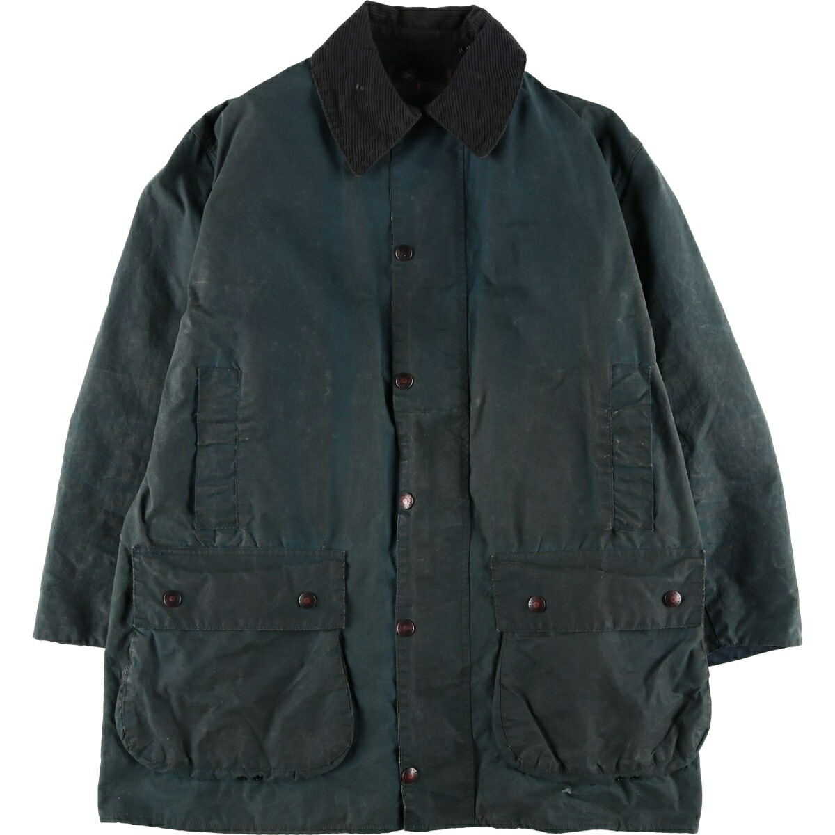 古着 80年代 バブアー Barbour BORDER ボーダー 2ワラント ワックス