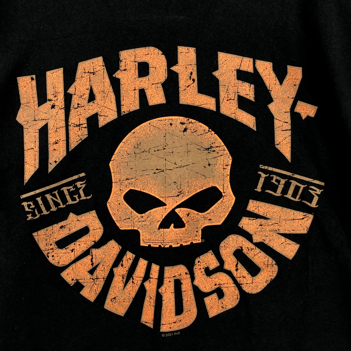 古着 ハーレーダビッドソン Harley-Davidson ドクロ柄 スカル柄