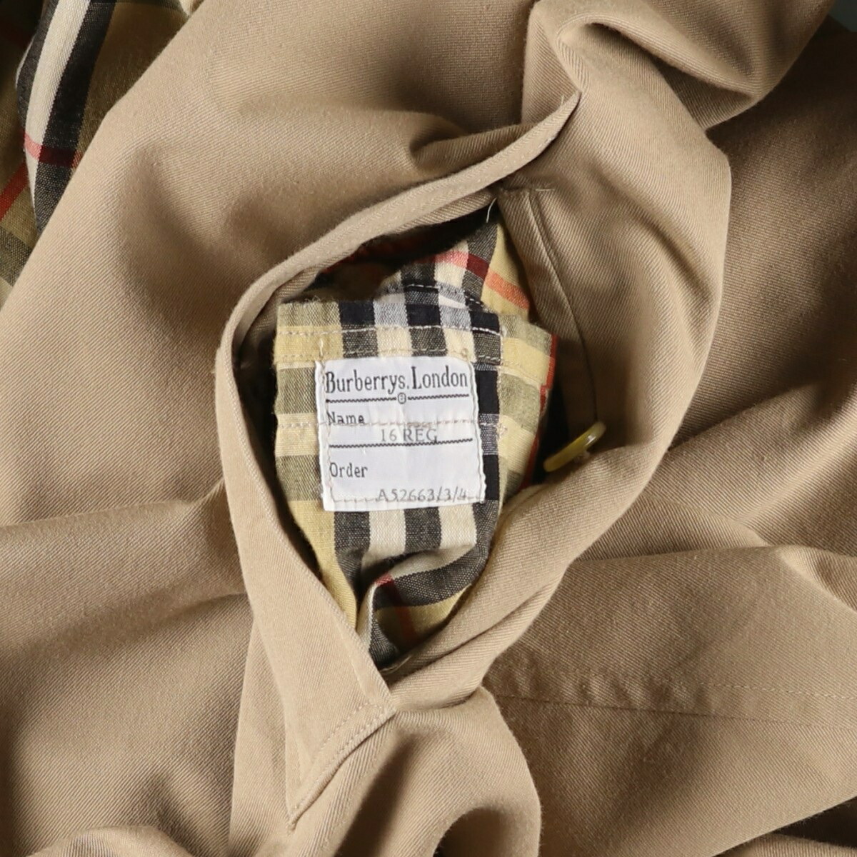 古着 80年代 バーバリー Burberrys 一枚袖 ステンカラーコート バルマ