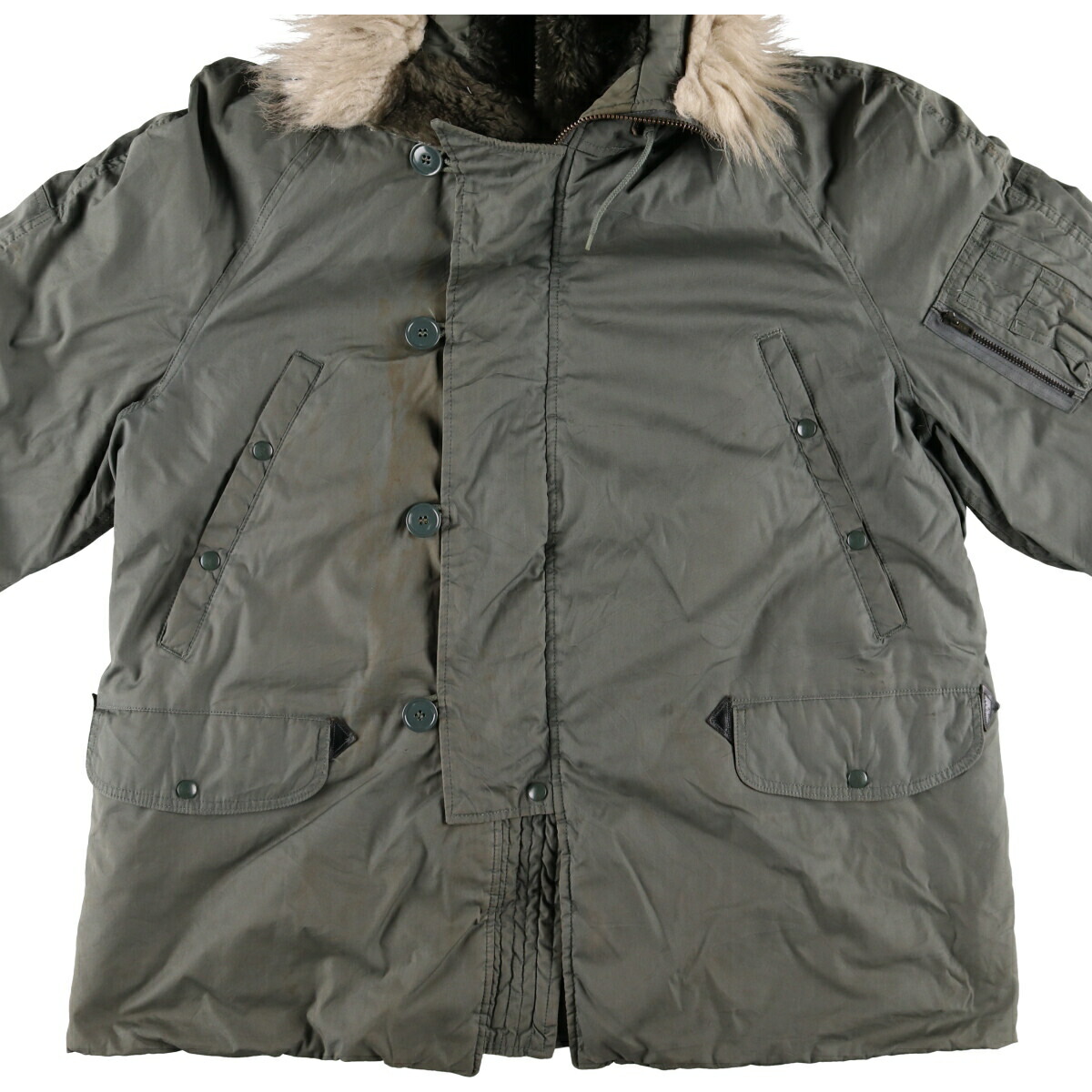 古着 80年代 米軍実品 N-3B ミリタリー フライトジャケット USA製