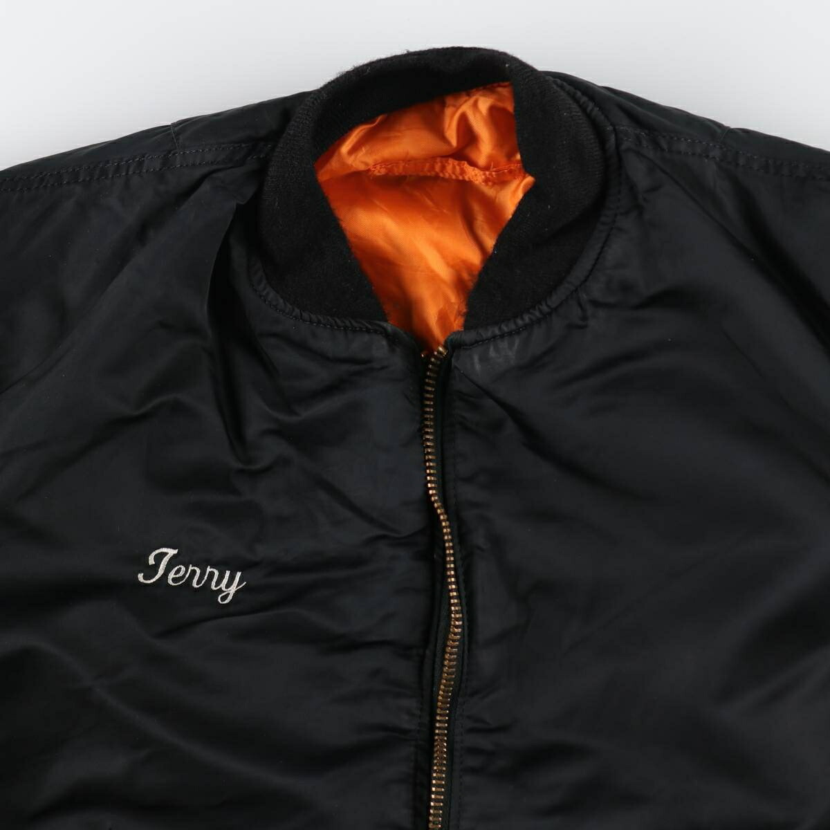 古着 民間品 90年代 アルファ ALPHA MA-1タイプ バック刺繍 ミリタリー