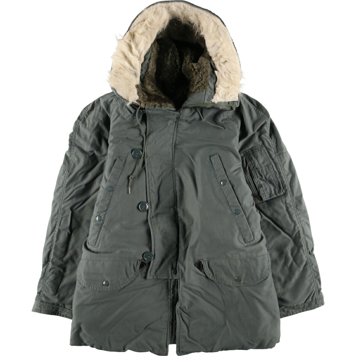 古着 米軍実品 80年代 N-3B ミリタリー フライトジャケット USA製