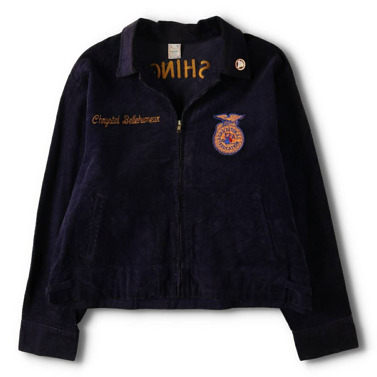 古着 70～80年代 FFAジャケット ファーマーズ バッジ付き コーデュロイ