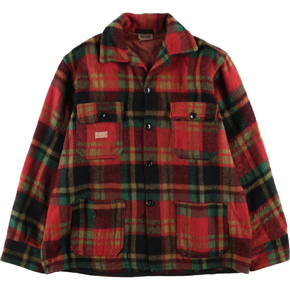 古着 60年代～ Regent チェック柄 ウールジャケット メンズL相当