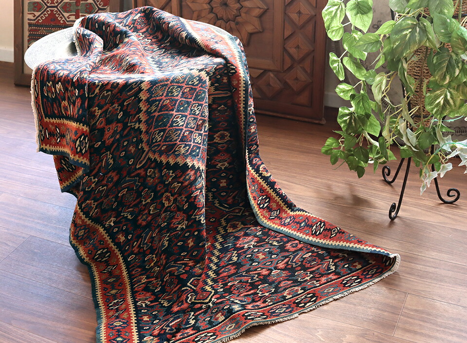 オールドキリム　ラグ オールドスマックキリム 195cm×124cm ラグマット ペルシャ｜マライカ