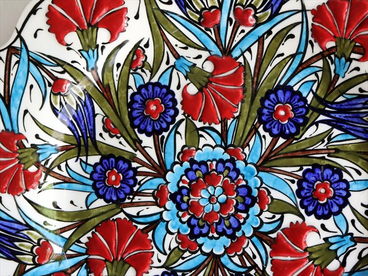 楽天市場】【15%OFFクーポン対象】トルコ 手書き絵皿 直径31.5cm 飾り