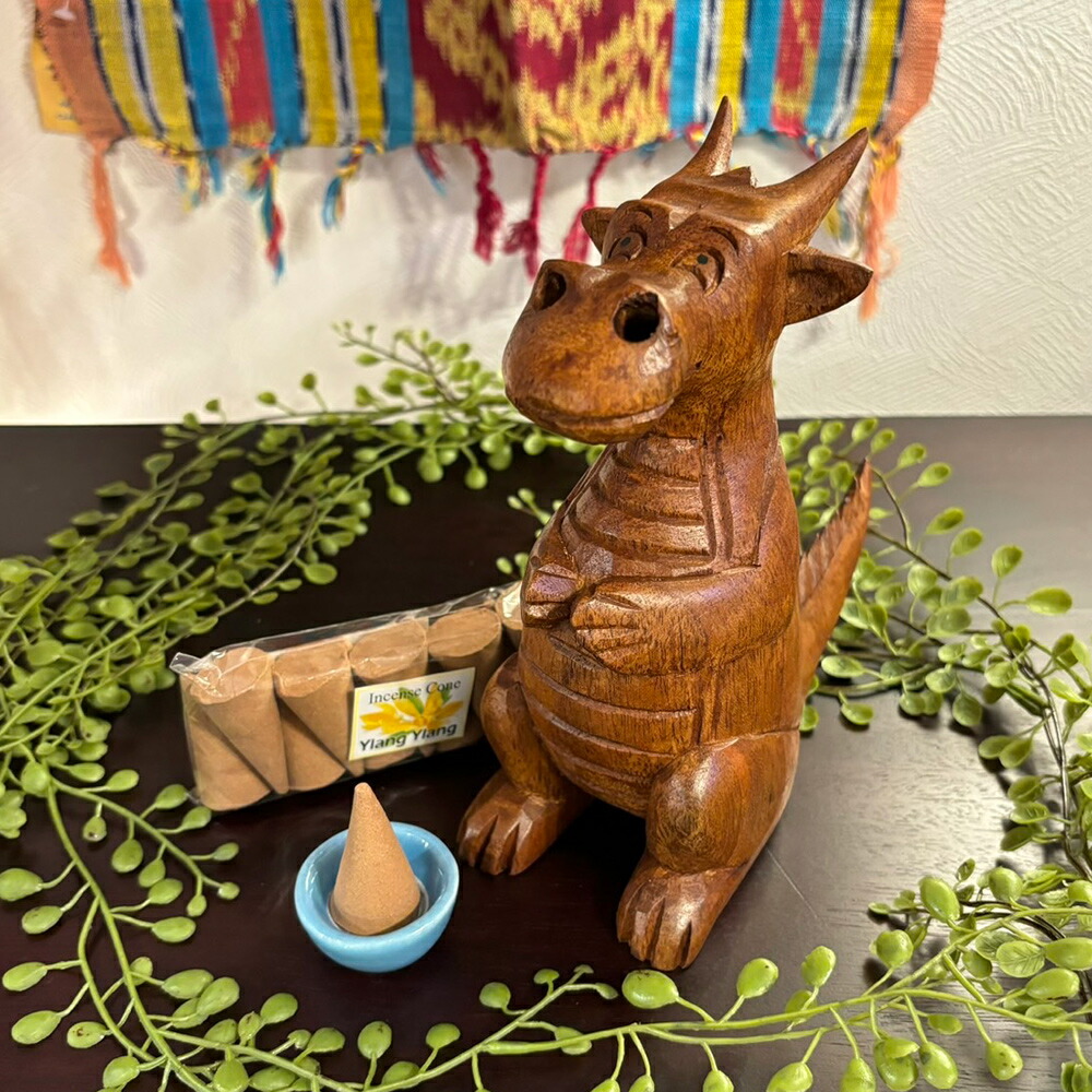 ドラゴンお香3点セット お香立て/お香台/コーン香【54644】 /アジアン