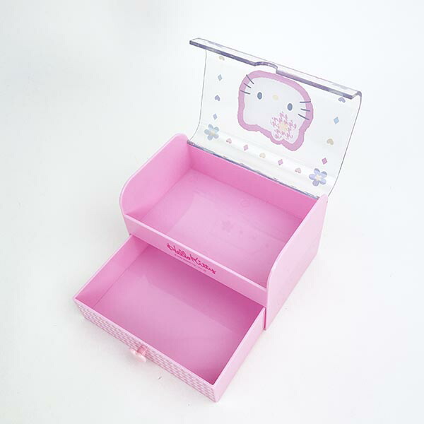 希少 昭和レトロ1986サンリオ ハローキティの蓋付きプラケース収納