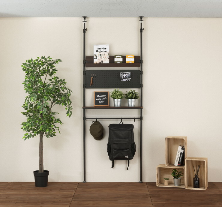 楽天市場】ルミナスノワール 壁面収納 突っ張りラック 80W 幅85cm