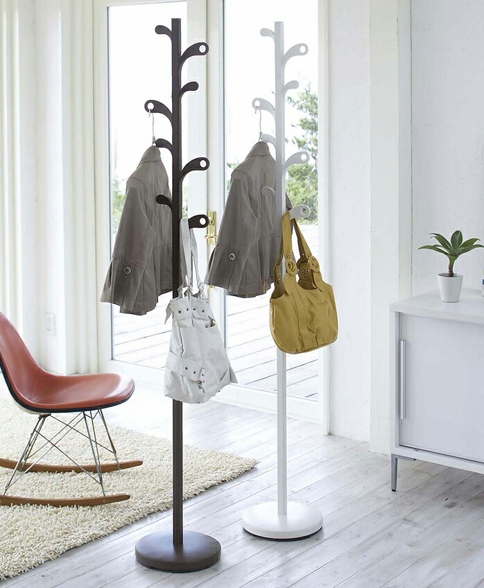 楽天市場】特典付［ ポールハンガー リーフL ］コートハンガー スリム