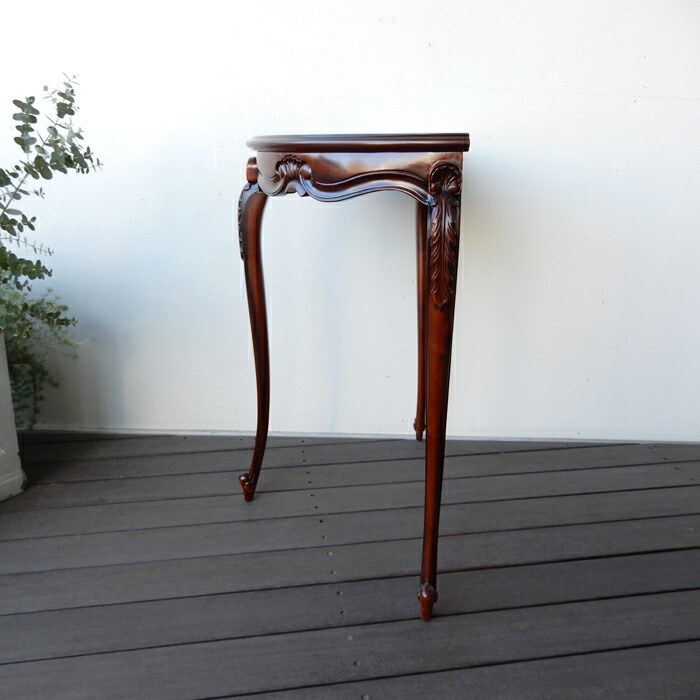 楽天市場】コンソール 花台 電話台 マホガニー コンソールテーブル