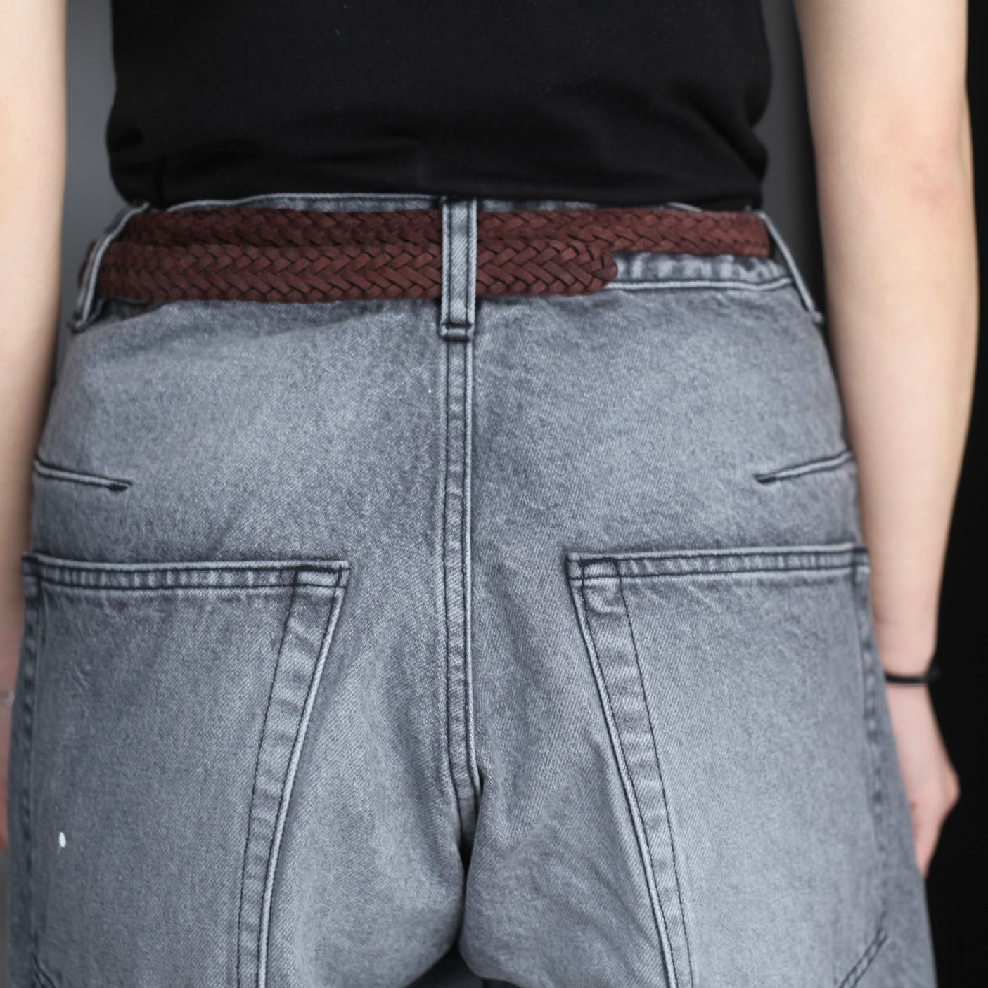 NVRFRGT - 【残り一点】3D Twisted Wide Leg Jeans(PAINT SPLATTERED