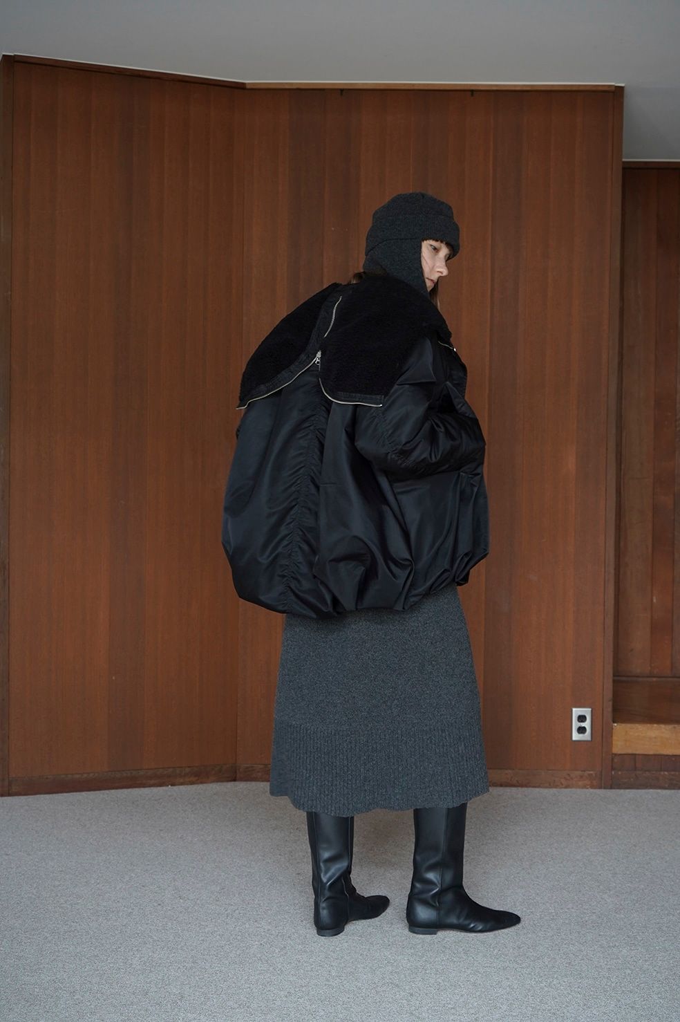 CLANE - ミリタリージャケット - BALLOON DESIGN HOODED N3B BLACK