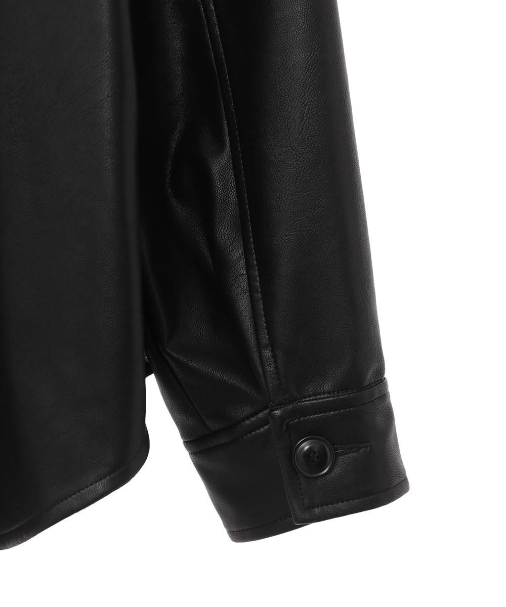 CLANE - フェイクレザーシャツブルゾン - FAKE LEATHER SHIRT BLOUSON