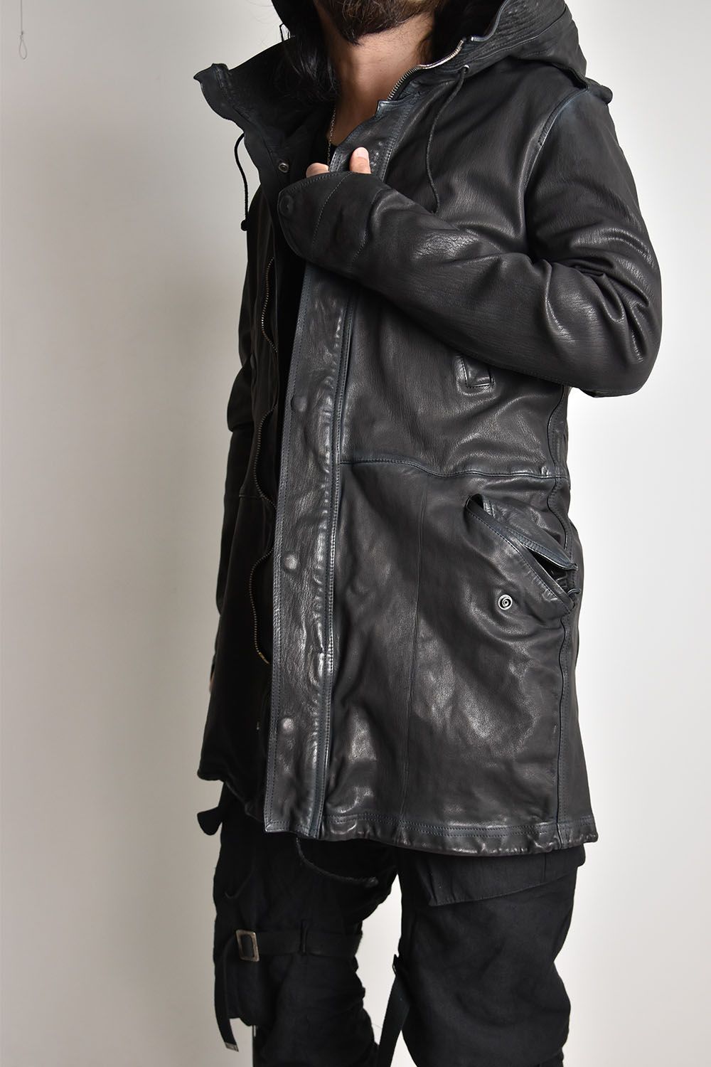 ISAMU KATAYAMA BACKLASH - Goat Leather Mods Coat