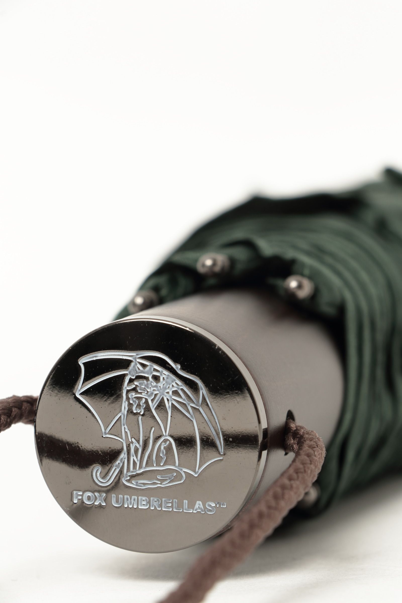 FOX UMBRELLAS - メープルハンドル 8本骨 折り畳み傘 / グリーン