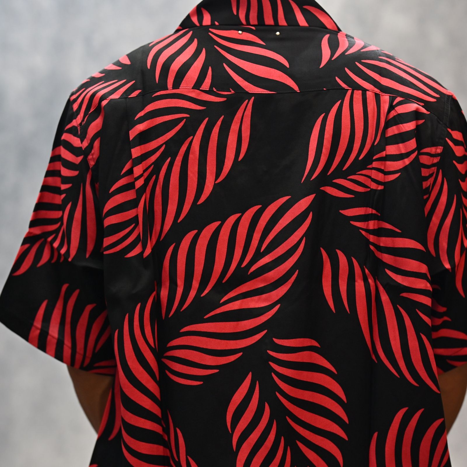 MINEDENIM - × WACKO MARIA Leaf Motif Hawaiian Shirt （BLACK×RED