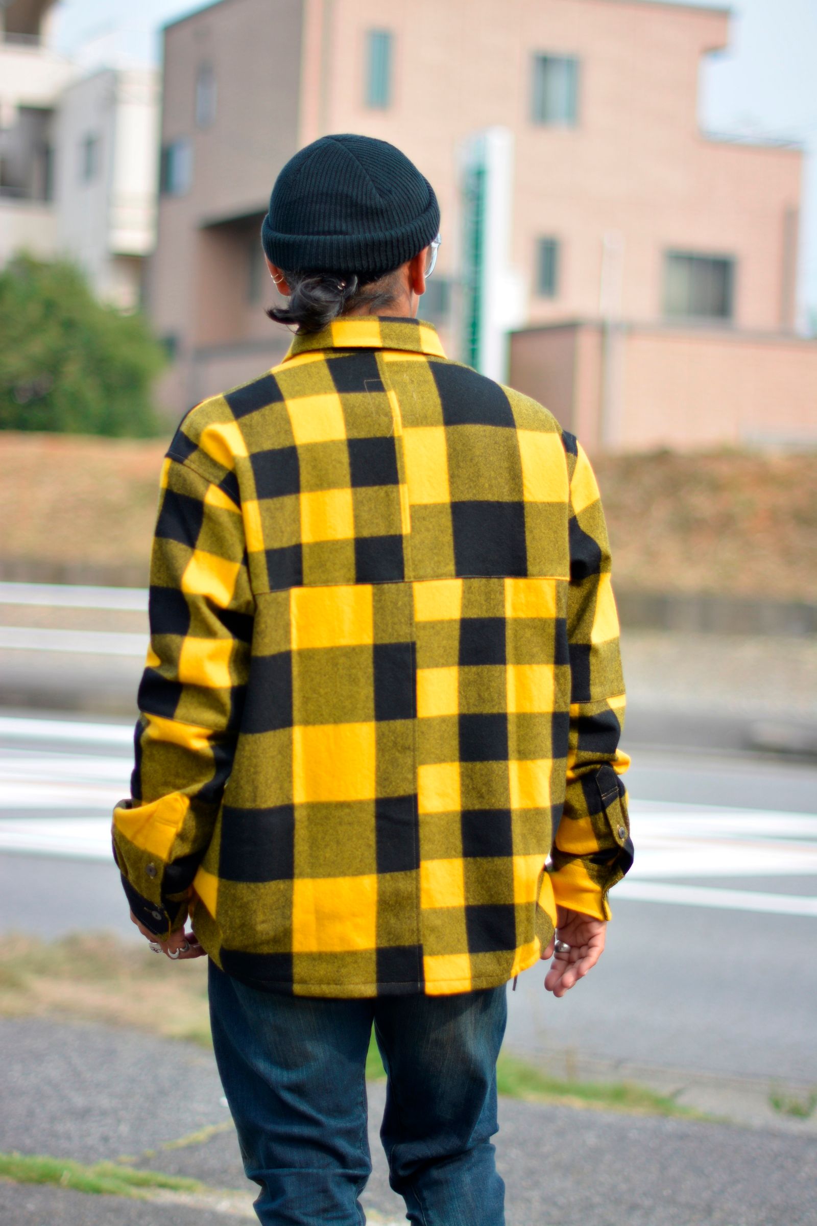 ISAMU KATAYAMA BACKLASH - ウールストレッチ チェックシャツ | chord