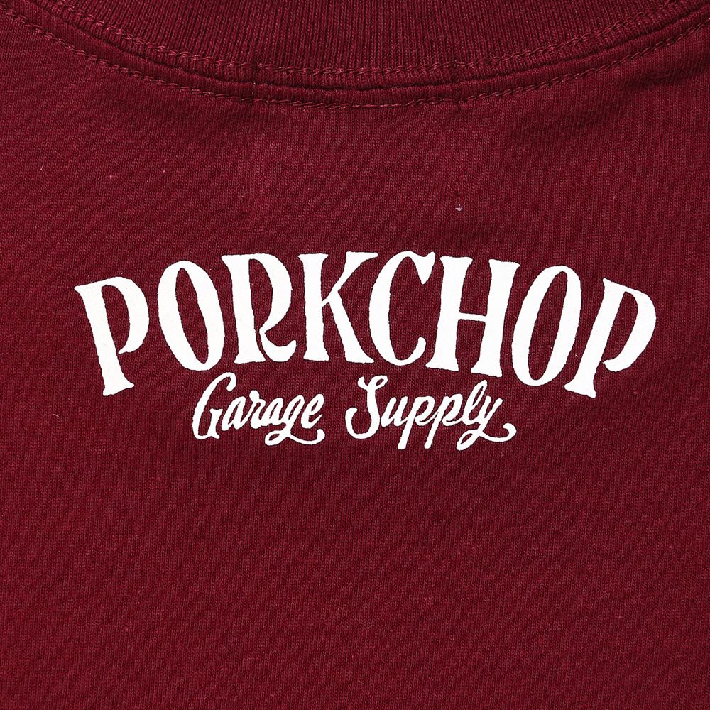 PORKCHOP - PORK FRONT TEE 25 - BURGUNDY / ショートスリーブTシャツ