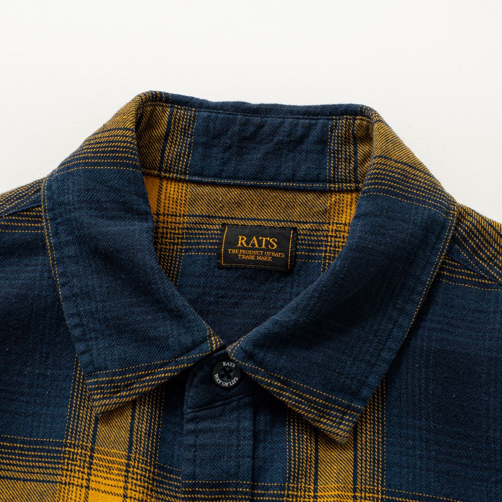 RATS - COTTON LINEN CHECK SHIRT / コットンリネンチェックシャツ