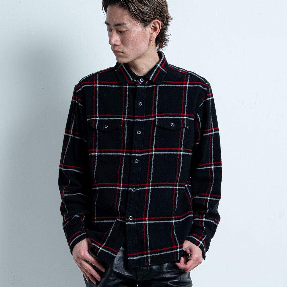 RATS - COTTON FLANNEL CHECK SHIRT- RED / チェックシャツ / 25'RS