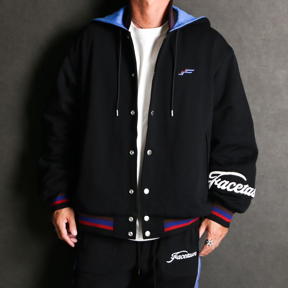 FACETASM - × FRUIT OF THE ROOM / STADIUM JACKET - BLACK