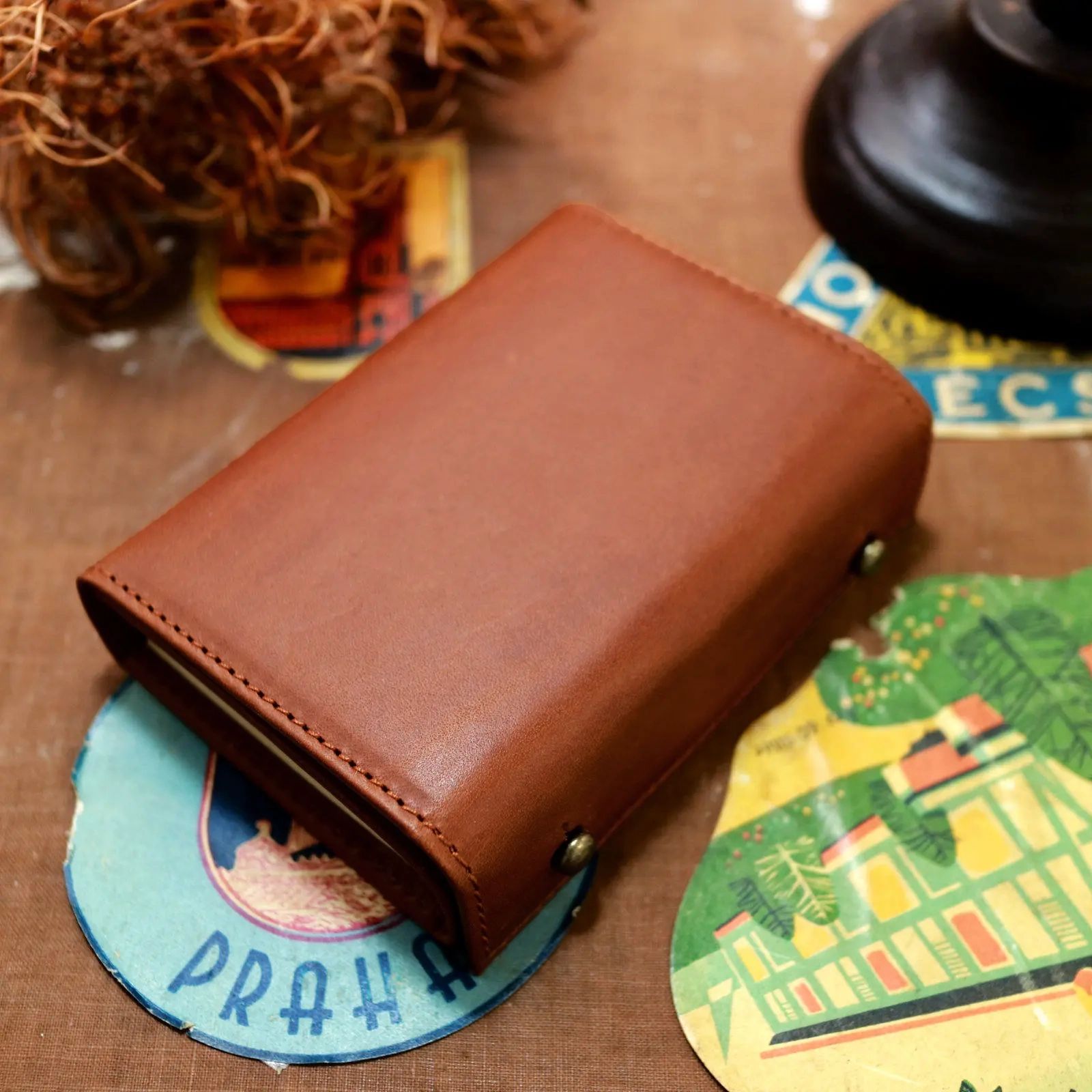 m+ - 【送料無料対象外】「millefoglie II P25」ミニ財布 コニャック