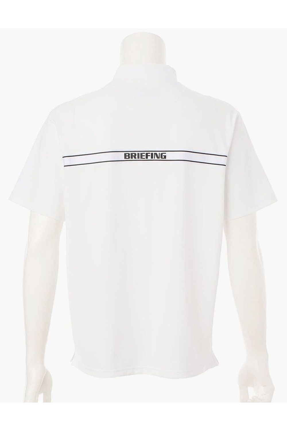BRIEFING ホワイト ロゴ モックネックシャツ Mサイズ BRIEFING