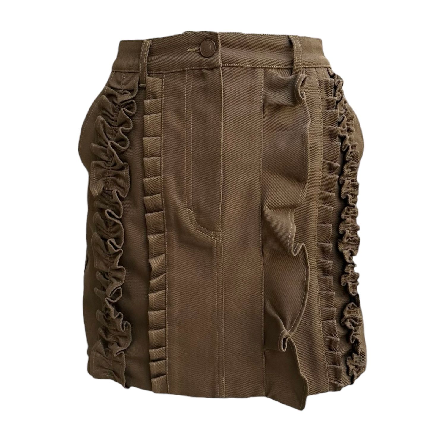 CECILIE BAHNSEN - オーディンスカート / デニムスカート / ブラウン