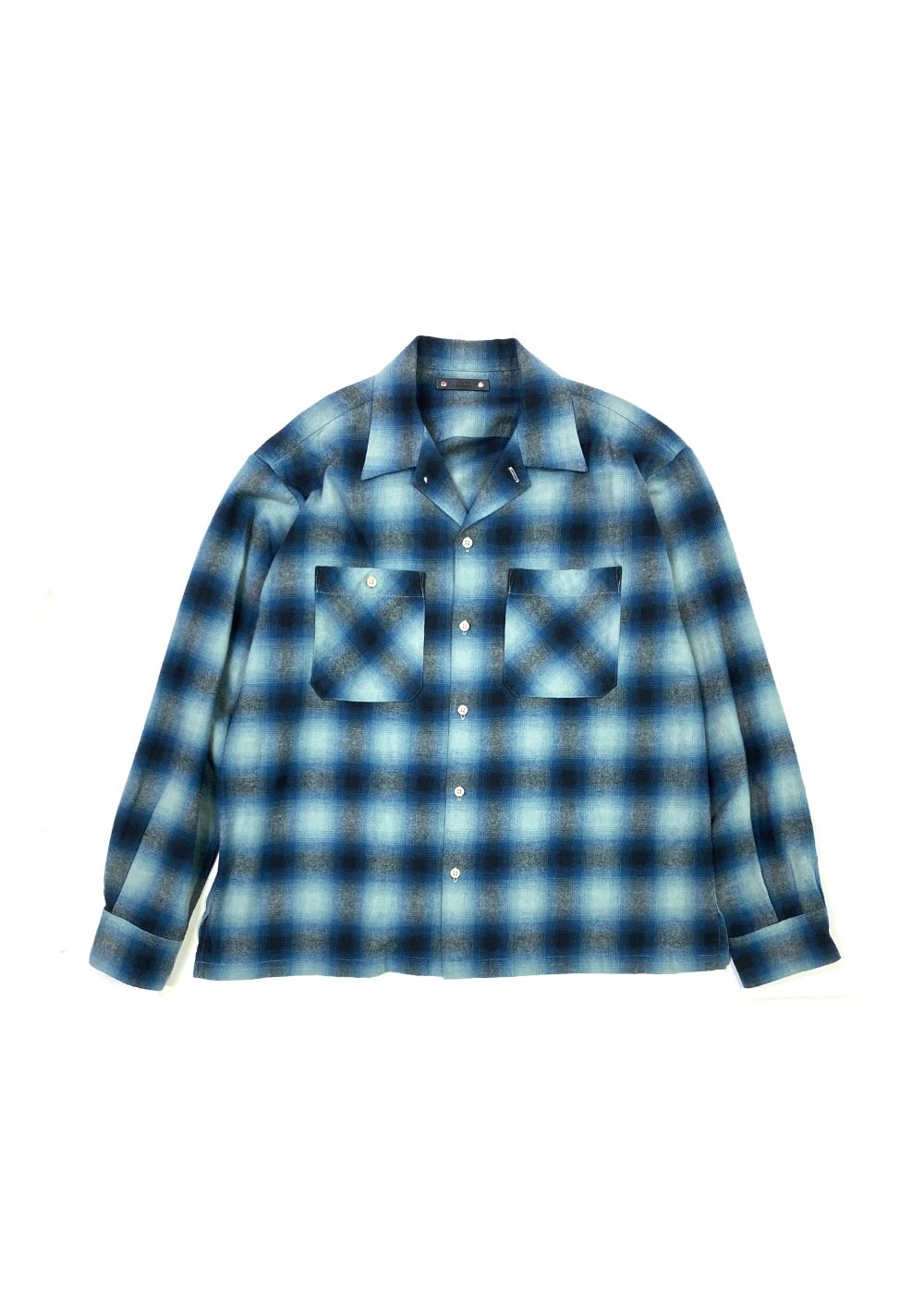 MINEDENIM - C.Flannel Ombre Open Collar SH Collar SH (BLT