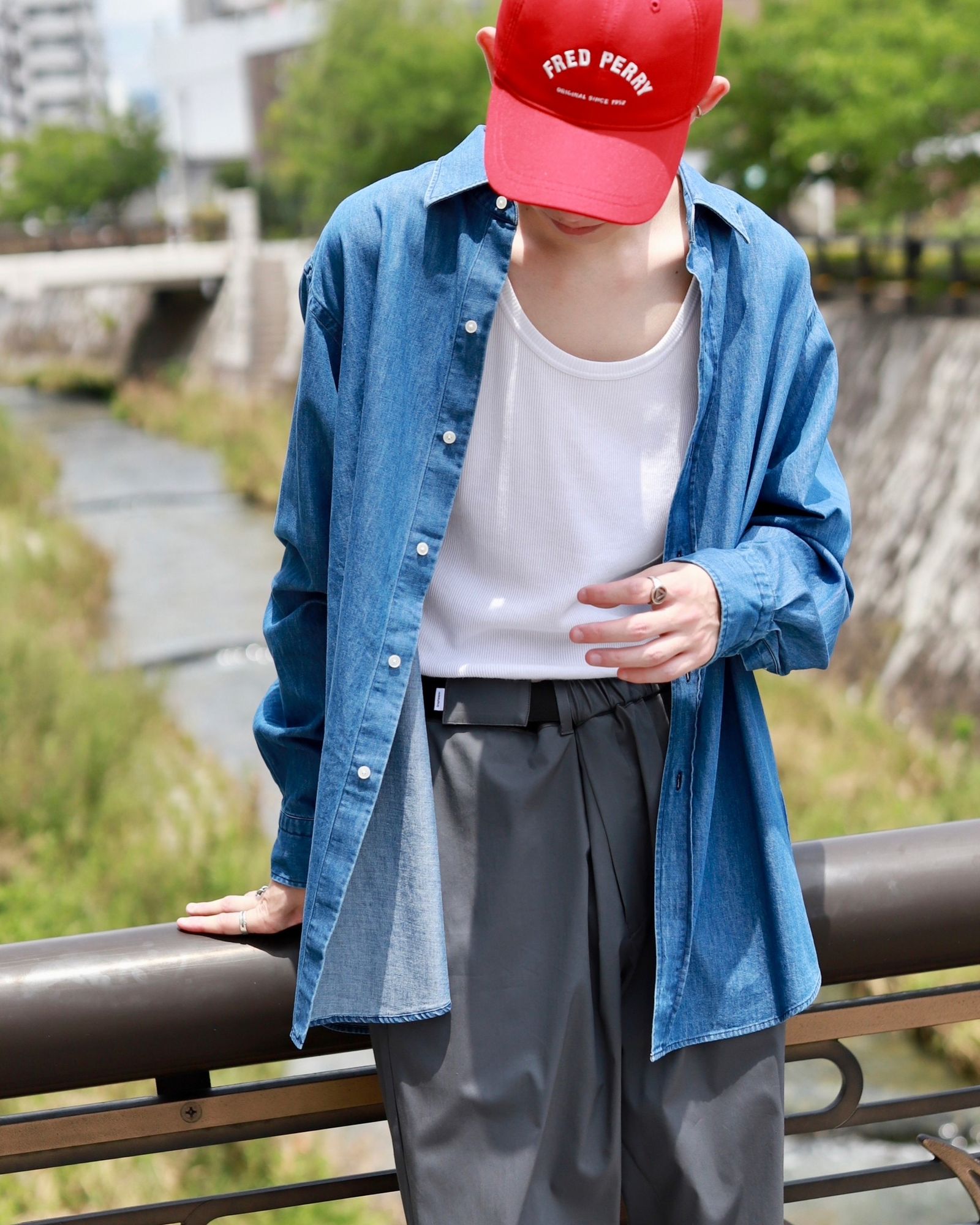 A.PRESSE - アプレッセ23AW Washed Denim Shirt (23AAP-02-08H)INDIGO