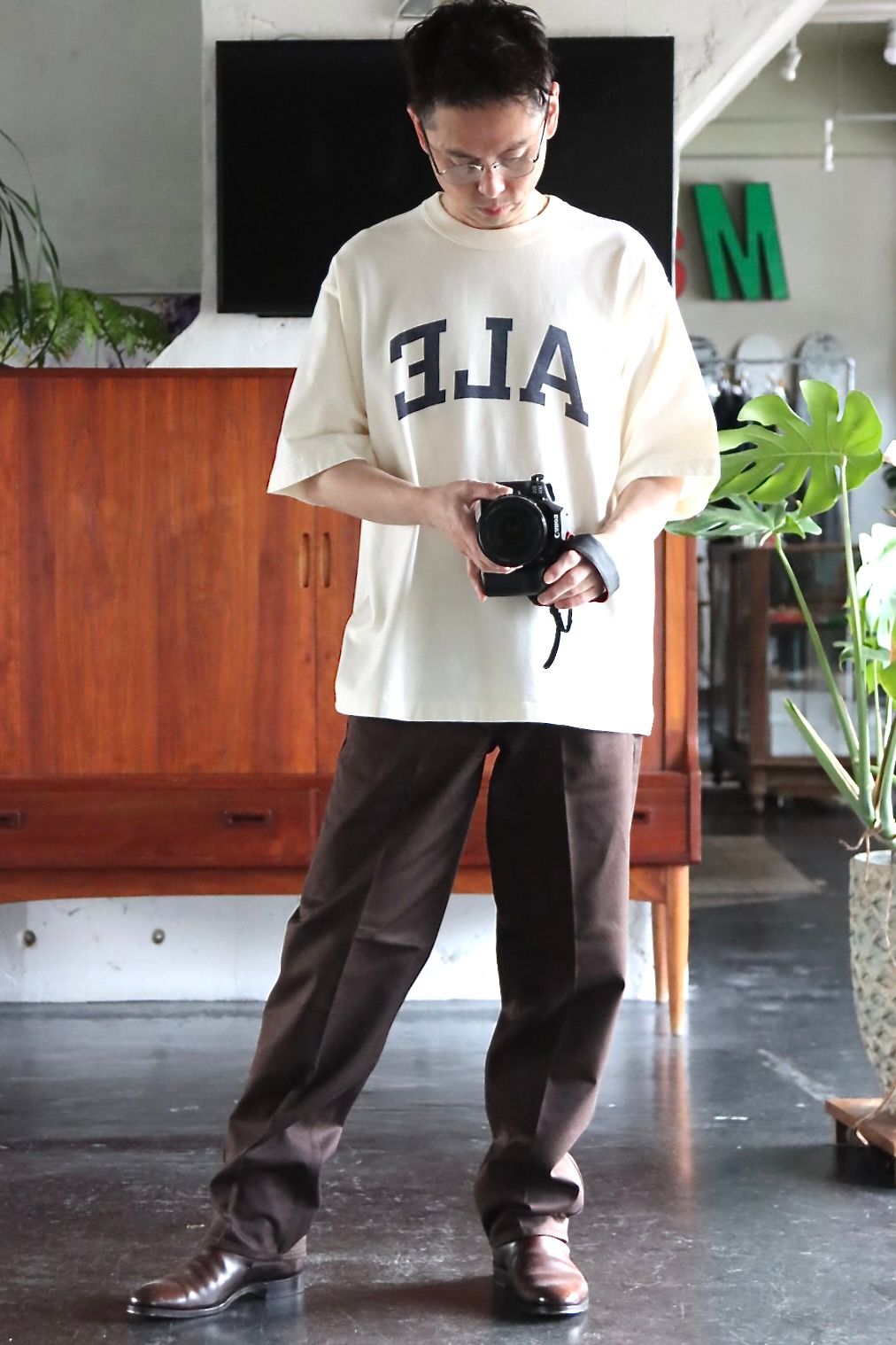 CIOTAスビンコットンポリエステルツイル5Pパンツ