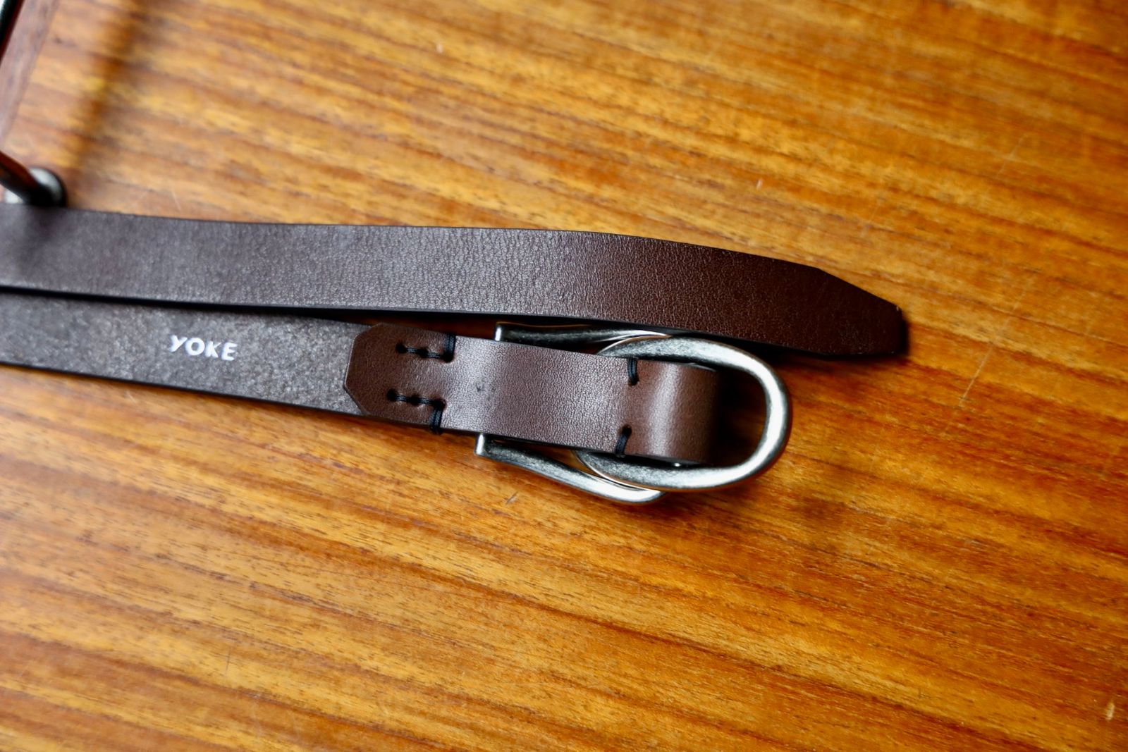 YOKE - ヨーク 25FW Double Buckel Leather Belt(YK25FW01139A) DARK