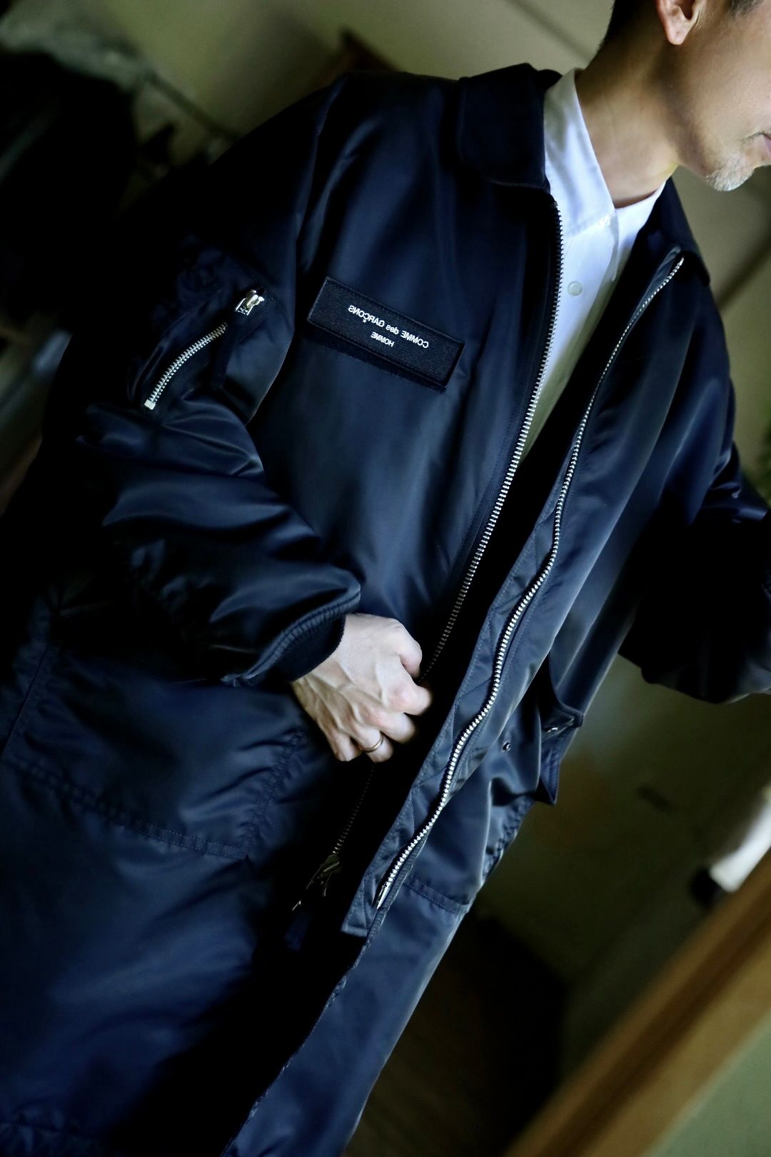 COMME des GARCONS HOMME ナイロンツイルコートスタイル2024.10.05