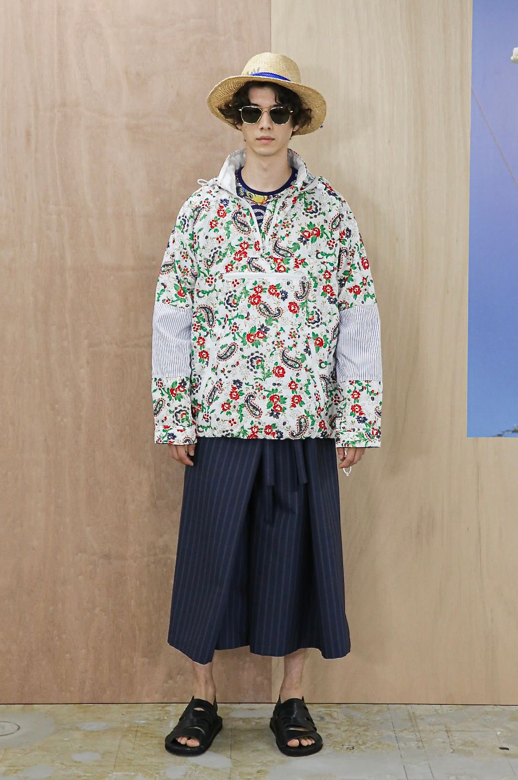 JUNYA WATANABE MAN フラワープリント アノラックパーカー style