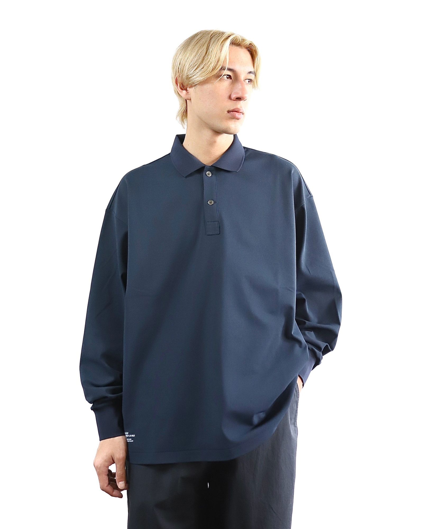 FreshService 24SS 新作DRY PIQUE JERSEY L/S POLO(NAVY) style 2024.3