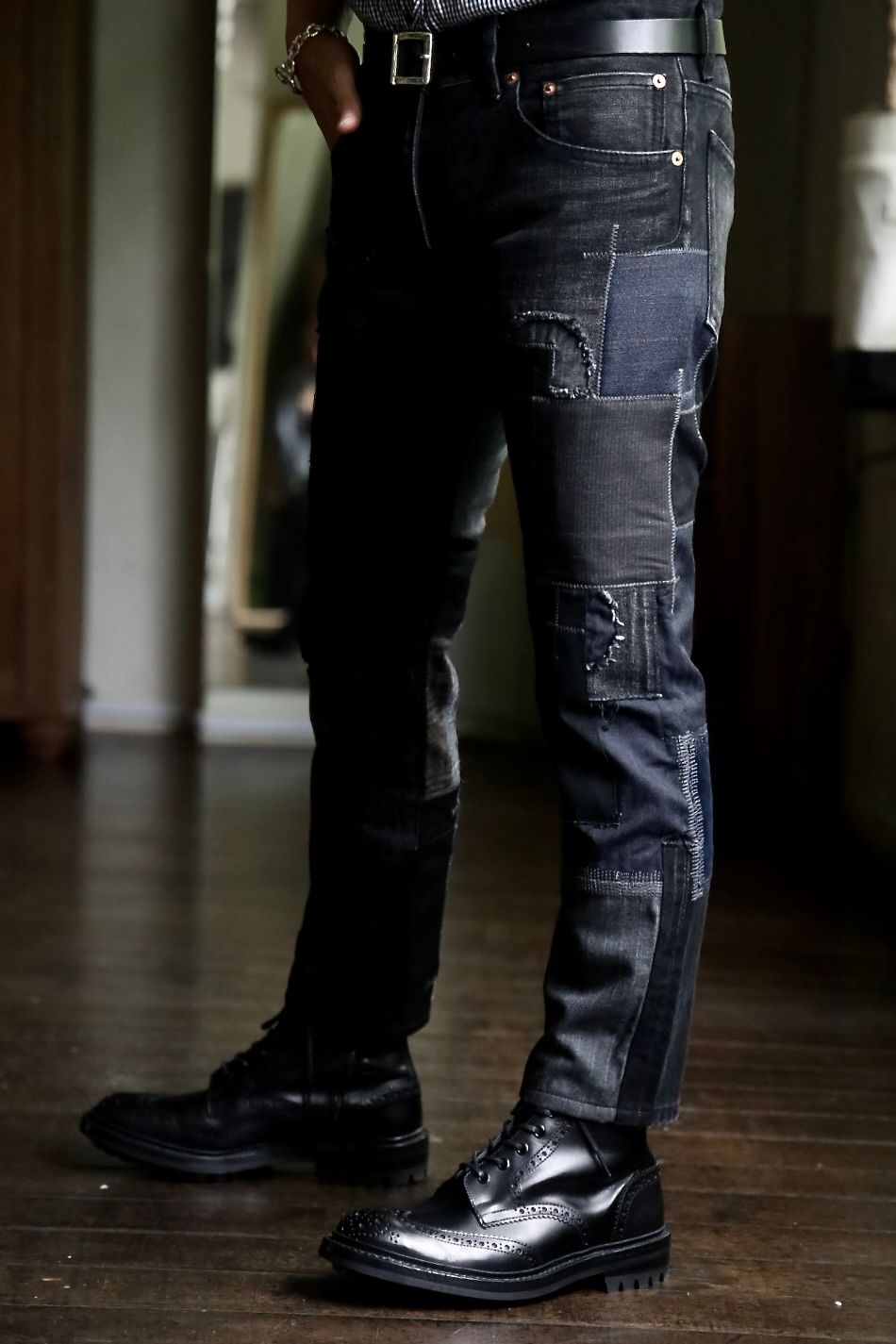 JUNYA WATANABE MANパッチワークMIXデニムパンツスタイル.2024.8.19