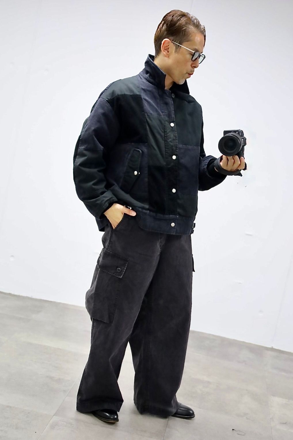 COMME des GARCONS HOMME 異素材パッチワークジャケットスタイル